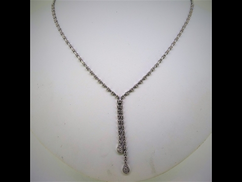 K18WGダイヤモンド1.5ｃｔペンダントネックレス