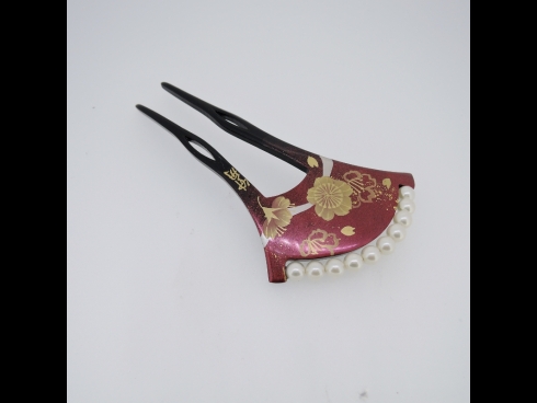 パ－ル付かんざし蒔絵
