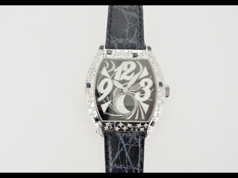 アントワーヌ プレジウソ　K18WG無垢サファイア・ダイヤモンドウォッチ　（USED)　