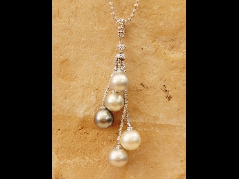 K18南洋珠　ﾍﾟﾝﾀﾞﾝﾄﾈｯｸﾚｽ