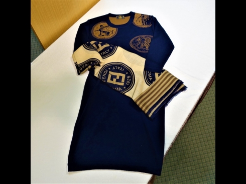 FENDI　ニットワンピ－ス＆スカ－フ（USED)