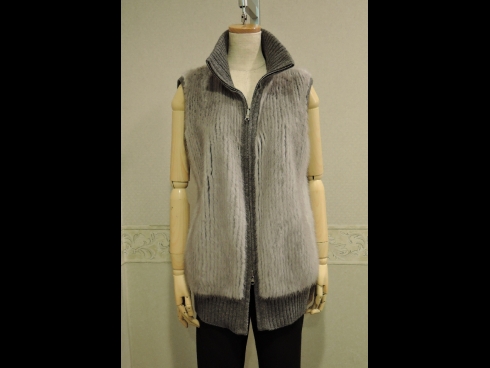 ミンク/カシミヤ・ウ－ルリバ－シブルベスト（69cm）