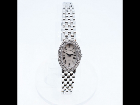 K18WG無垢ダイヤモンド時計　　