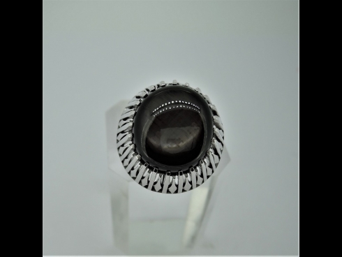 K14WGブラックスタ－サファイアリング