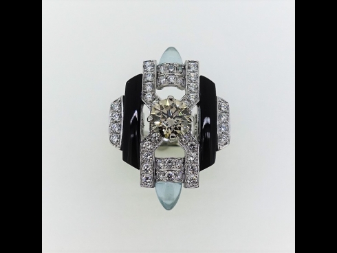 Pt900ダイヤモンド(1.035ct LB VVS2 VG 0.85ct)アクアマリン(0.97ct)リング