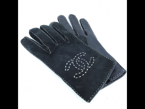 シャネル　レザーグローブ　　 (USED)