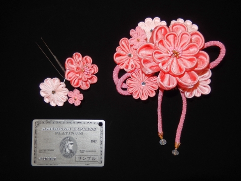3521つまみ花　コーム＆Uピン２点セット