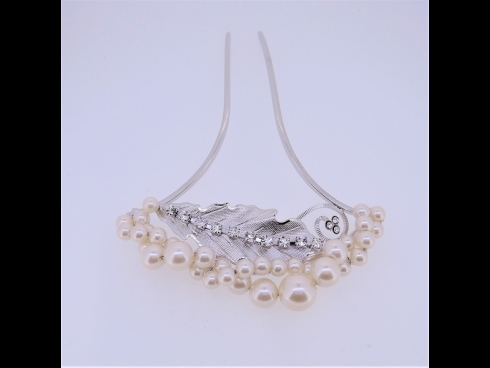 パ－ル金属かんざし　シルバ－