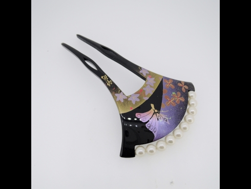 パ－ル付かんざし蒔絵