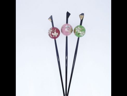 蒔絵　玉かんざし