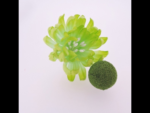 ミニフラワ－Uピン3点セット  グリ－ン