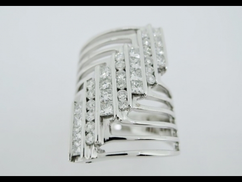 K18WG ダイヤモンド1.17ct リング