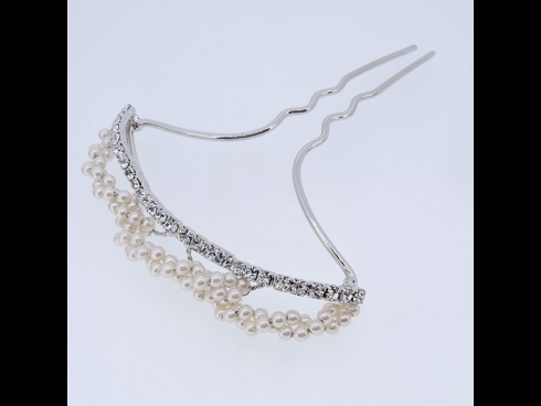 パール付金属かんざし　シルバー