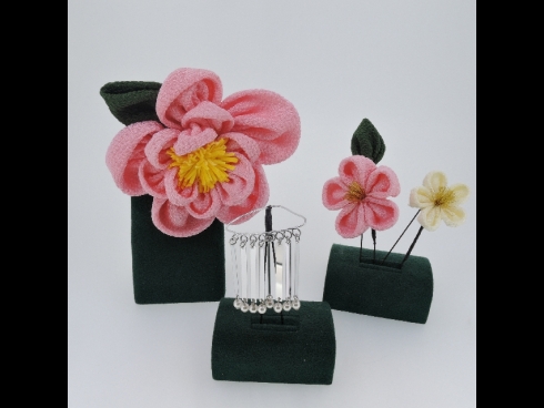 つまみ細工　ビラ付　コーム＆Uピン４点セット