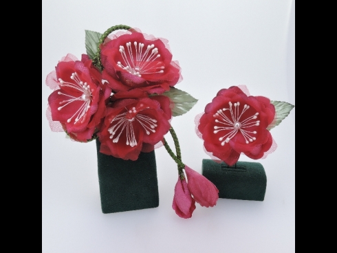 フラワー　コーム＆Ｕピン２点セット