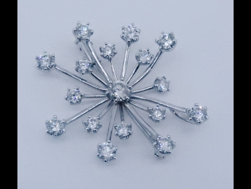 PTダイヤモンドペンダントブローチ　2.0ct