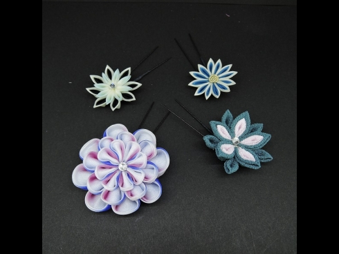 つまみミニピン4点セット　紫