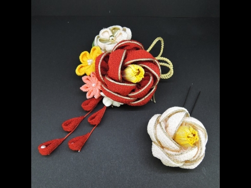 つばきちりめんつまみコ－ム・ミニ2点セット　赤