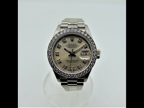 ROLEX　デイトジャストベゼルダイヤモンドウオッチ（USED)