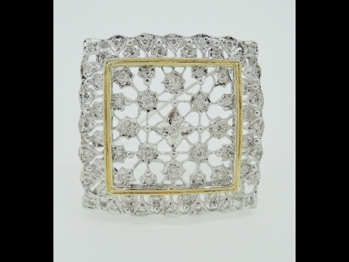 K18ダイヤモンドブロ－チ