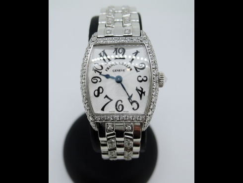 フランクミュ－ラ－K18WG無垢ダイヤモンドウオッチ　（USED)