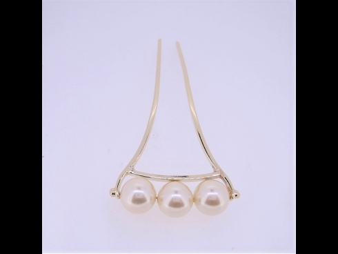 パ－ル金属かんざし　ゴールド