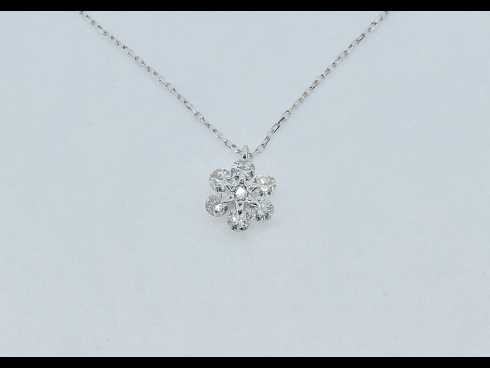 K18WG ダイヤモンド(0.5ct)　ペンダントネックレス