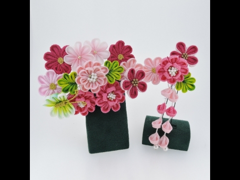 15010  つまみ花　コーム＆Uピン２点セット