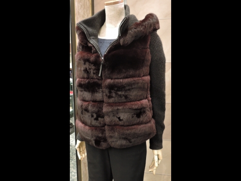 チンチラ・カシミヤリバ－シブルカーディガン