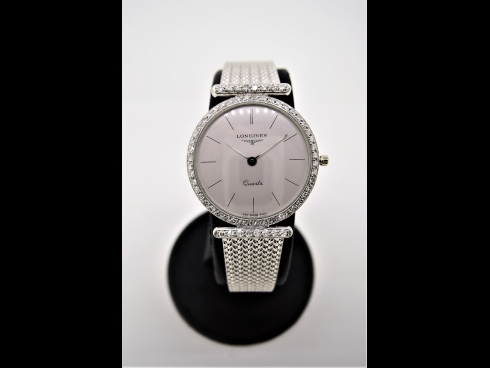 ロンジンK18WGダイヤモンドウオッチ（USED/クオ－ツ）