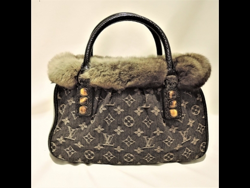 ルイヴィトントラベ－ズデニムチンチラト－トバッグ　（USED/未使用品）