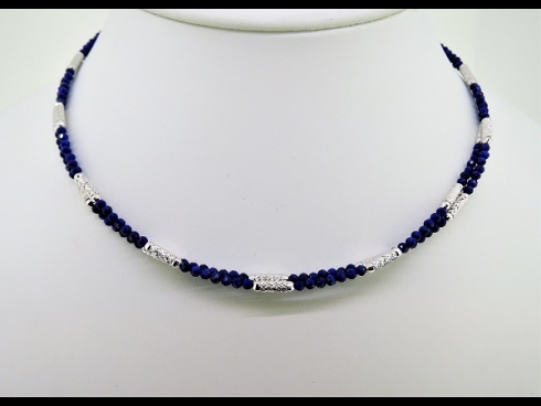 K18WGラピスラズリマグネットネックレス（70cm）