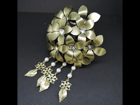 舞子2本足かんざし　ゴールド