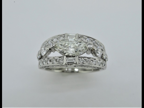 PT900ダイヤモンド（0.707ct　KSI-1 0.84ct）リング