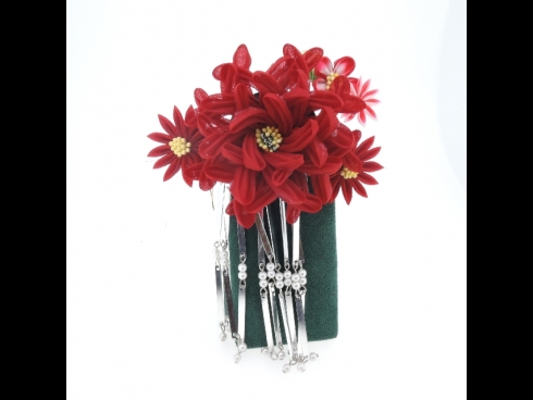 つまみ細工　ビラ付(赤)