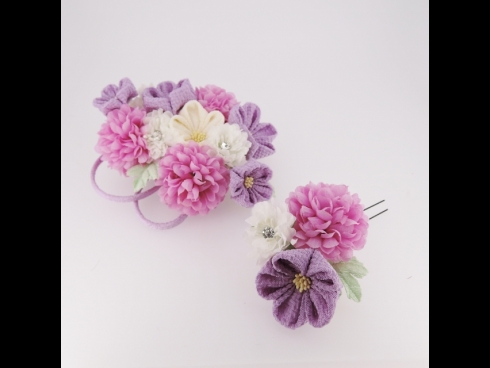 つまみ細工フラワ－コ－ム＆ミニフラワーセット