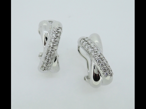 K18WGダイヤモンドピアス