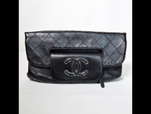 シャネルクラッチバッグ2WAYハンドバッグラムスキン　　（USED)
