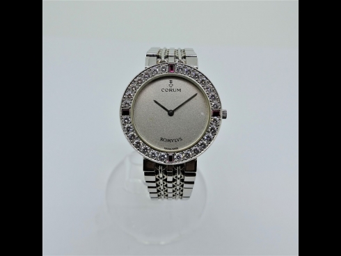 CORUM　PT950ルビ－・ダイヤモンドウオッチ（USED)